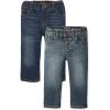 The Children’s Place Baby Boys’ Straight Leg Jeans(Aged Indigo 2-pack)