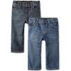 The Children’s Place Baby Boys’ Straight Leg Jeans(Dark Jupiter/Indigo 2-pack)