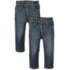 The Children’s Place Baby Boys’ Straight Leg Jeans(Medium Stone 2-pack)