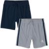 The Children’s Place Baby Boys’ and Toddler Active Knit Shorts(Navy/Gray 2-pack)