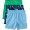 The Children’s Place Baby Boys’ and Toddler Athletic Basketball Shorts(Atomic Blue 3-pack)