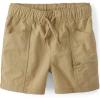 The Children’s Place Baby Boys’ and Toddler Quick Dry Pull on Cargo Shorts 3″(Java Hill)