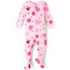 The Children’s Place Baby Girls And Toddler Long Sleeve 100% Cotton Zip-front One Piece Footed Pajama(Vday Hearts)