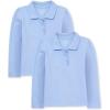 The Children’s Place Baby Girls’ Toddler Multipack Long Sleeve Ruffle Pique Polos(Daybreak 2-pack)