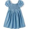 The Children’s Place Baby Girls’ and Toddler Short Sleeve Casual Dresses(Cloudless Wash)