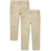 The Children’s Place Baby Girls’ and Toddler Skinny Chino Pants(Sandy 2-pack)