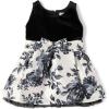 The Children’s Place Baby Girls’ and Toddler Sleeveless Holiday Dressy Dresses(Black White Floral)