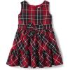 The Children’s Place Baby Girls’ and Toddler Sleeveless Holiday Dressy Dresses(Red Plaid)