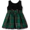 The Children’s Place Baby Girls’ and Toddler Sleeveless Holiday Dressy Dresses(Spruceshad Plaid Velour)