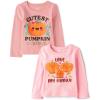 The Children’s Place Baby and Toddler All Holidays,Birthdays Long Sleeve Graphic T-Shirts,2 Pack(Love My Family/Cutest Pumpkin)