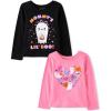 The Children’s Place Baby and Toddler All Holidays,Birthdays Long Sleeve Graphic T-Shirts,2 Pack(Mommys Boo/Ghost Heart)