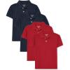 The Children’s Place Baby and Toddler Boys Short Sleeve Polo Shirt(Nautico/Red)