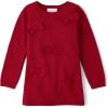 The Children’s Place Baby and Toddler Girls’ Long Sleeve Sweater Dress(Red Bows)