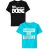 The Children’s Place Baby-Boys and Toddler All Holidays,Birthdays Short Sleeve Graphic T-Shirts,2 Pack(Birthday Dude/Handsome Trouble)