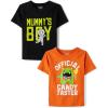 The Children’s Place Baby-Boys and Toddler All Holidays,Birthdays Short Sleeve Graphic T-Shirts,2 Pack(Mummys Boy/Candy Monster)
