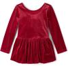The Children’s Place Baby-Girls and Toddler Casual Dress, Long Sleeve(Red Ochre Velour)