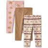 The Children’s Place Baby-Girls and Toddler Printed Leggings, Multipacks(Teddy Bear 3-pack)