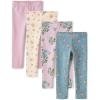 The Children’s Place Baby-Girls and Toddler Printed Leggings, Multipacks(Winter Sky 4-pack)