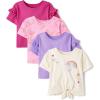 The Children’s Place Baby-Girls and Toddler Short Sleeve Everyday Casual Knit Shirt(Rainbow 4-pack)