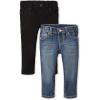 The Children’s Place Baby-Girls and Toddler Skinny Jeans(Black/Blue 2-pack)
