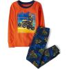 The Children’s Place Boys’ 100% Cotton Long Sleeve Top and Pants, 2 Piece Pajama Set(Atv Wheeler)