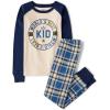 The Children’s Place Boys’ 100% Cotton Long Sleeve Top and Pants,2 Piece Pajama Set(Best Kid Plaid)