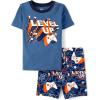 The Children’s Place Boys’ 100% Cotton Sleeve Top and Shorts 2 Piece Pajama Set(Level Up Gamer)