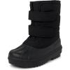 The Children’s Place Boys’ Faux Fur Trim Winter Snow Boot(Black/Black)