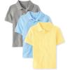 The Children’s Place Boys Multipack Short Sleeve Pique Polo(Yellow/Smoke/Brook)