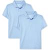The Children’s Place Boys’ Short Sleeve Pique Polo, 2 Pack(Brook)