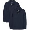 The Children’s Place Boys Uniform Long Sleeve Pique Polo(Nautico 2-pack)