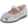 The Children’s Place Girl’s Baby Toddler Closed Toe Ballet Flats(Silver)