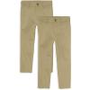 The Children’s Place Stretch Relaxed Straight Chino Pants,multipacks(Flax 2-pack)