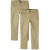 The Children’s Place Stretch Straight Chino Pants,multipacks(Flax 2-pack)