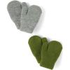 The Children’s Place Unisex Baby And Toddler Cold Weather Knit Mittens(Dark Ivy 2-pack)