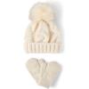 The Children’s Place Unisex Baby And Toddler Winter Hat and Mittens Cold Weather Set(Oatmeal Cable Set)