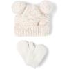 The Children’s Place Unisex Baby And Toddler Winter Hat and Mittens Cold Weather Set(Pink Multi Pom Set)