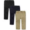 The Children’s Place and Toddler Relaxed Straight Chino Pants,multipacks(Black/New Navy/Flax 3-pack)