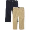 The Children’s Place and Toddler Relaxed Straight Chino Pants,multipacks(Flax/Tidal 2 Pack)