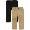 The Children’s Place and Toddler Stretch Relaxed Straight Chino Pants,multipacks(Black/Flax 2-pack)