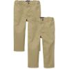 The Children’s Place and Toddler Stretch Relaxed Straight Chino Pants,multipacks(Flax 2-pack)