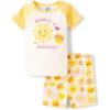 The Children’s Place baby-girls And Newborn 100% Cotton Short Sleeve Top and Shorts 2 Piece Pajama Set(Sunshine)