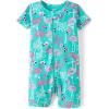 The Children’s Place baby-girls And Newborn 100% Cotton Short Sleeve Zip Front One Piece Footless Pajamas(Flamingos)