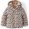 The Children’s Place baby-girls And Toddler Girls’ Medium Weight Wind-resistant, Water-resistant Puffer Jacket(Leopard)