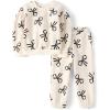The Children’s Place baby-girls And Toddler Long Sleeve Active Shirt and Pant, 2 Piece Outfit(White Daisy Bow)