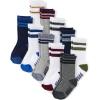 The Children’s Place boys And Toddler Crew Socks Variety Pack(Stripes 10-pack)