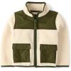 The Children’s Place boys And Toddler Long Sleeve Sherpa Fleece Full Zip Jacket(Haystack)