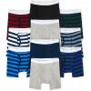 The Children’s Place boys Cotton Boxer Briefs Underwear Variety 10-pack(Solids/Stripes)