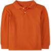 The Children’s Place boys Long Sleeve Pique Polo(Flame Single)