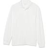 The Children’s Place boys Long Sleeve Pique Polo(White Single)